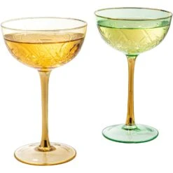 Vintage Art Deco Coupe For Champagne, Martini, Cocktails, Glasses | Set Of 6 | 7 Oz Classic Cocktail Glassware - Manhattan, Cosmopolitan, Sidecar, Crystal Speakeasy Style Saucer Goblets With Stems 12 Vintage Art Deco Coupe For Champagne, Martini, Cocktails, Glasses | Set Of 6 | 7 Oz Classic Cocktail Glassware - Manhattan, Cosmopolitan, Sidecar, Crystal Speakeasy Style Saucer Goblets With Stems -Refined Spirits Store 71rcNibWITL. AC SL1500
