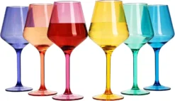 European Style Crystal, Stemmed Wine Glasses, Acrylic Glasses Tritan Drinkware, Unbreakable Muted Color | Set Of 6 | Shatterproof BPA-free Plastic, Reusable, All Purpose Glassware, Hand Wash Only 15oz -Refined Spirits Store 71vsrkWzzdL. AC SL1500 6