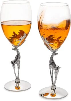 Stag Antler Set Of 2 Wine Glasses 9"H By The Wine Savant, Elegant Wine Glasses Set For Any Home Bar - Luxury Glass Stag Deer Figurine Wine Glasses, Stag Lover Gifts, Nature Lover Gifts (Wine) 11 Stag Antler Set Of 2 Wine Glasses 9"H By The Wine Savant, Elegant Wine Glasses Set For Any Home Bar - Luxury Glass Stag Deer Figurine Wine Glasses, Stag Lover Gifts, Nature Lover Gifts (Wine) -Refined Spirits Store 71zZri4om2L. AC SL1500