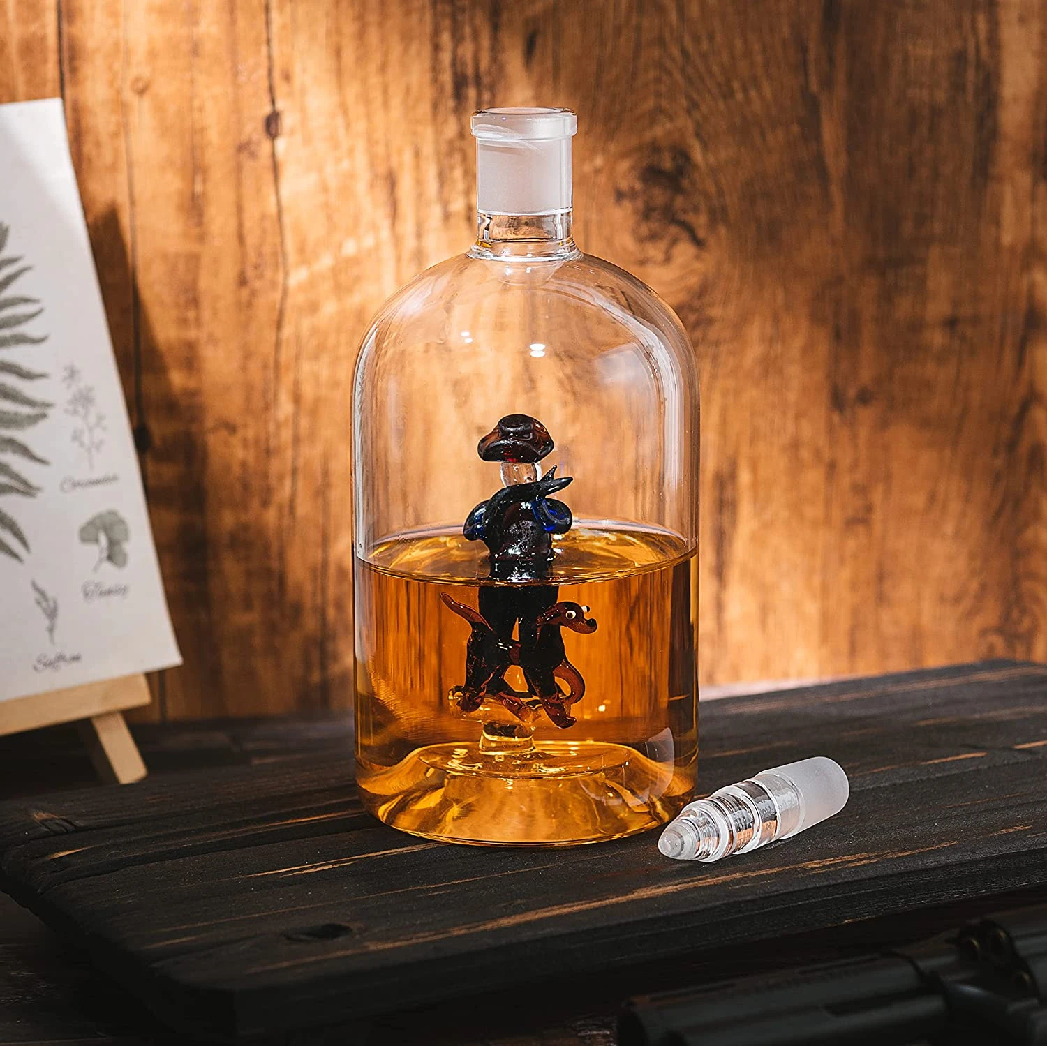Wine & Whiskey Decanter, Hunting Gifts, Hunter With Dog - 750ml Decanter Bourbon Scotch Unique Gift For Him - Gamebirds Game - Hunter's Cowboy Decanter, Western Style Decanter, Gift Glassware 2 Wine & Whiskey Decanter, Hunting Gifts, Hunter With Dog - 750ml Decanter Bourbon Scotch Unique Gift For Him - Gamebirds Game - Hunter's Cowboy Decanter, Western Style Decanter, Gift Glassware - Image 2