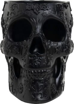 Skull Makeup Brush Holder, Pen Holder, Vanity, Desk, Office Organizer, Stationary, Decor Planter , Candy Bowl , Goth Decorations , Extra Large, Skulls Gothic Skull & Bones Organizer Bathroom (Black) 13 Skull Makeup Brush Holder, Pen Holder, Vanity, Desk, Office Organizer, Stationary, Decor Planter , Candy Bowl , Goth Decorations , Extra Large, Skulls Gothic Skull & Bones Organizer Bathroom (Black) -Refined Spirits Store 814ua52ZhJL. AC SL1500