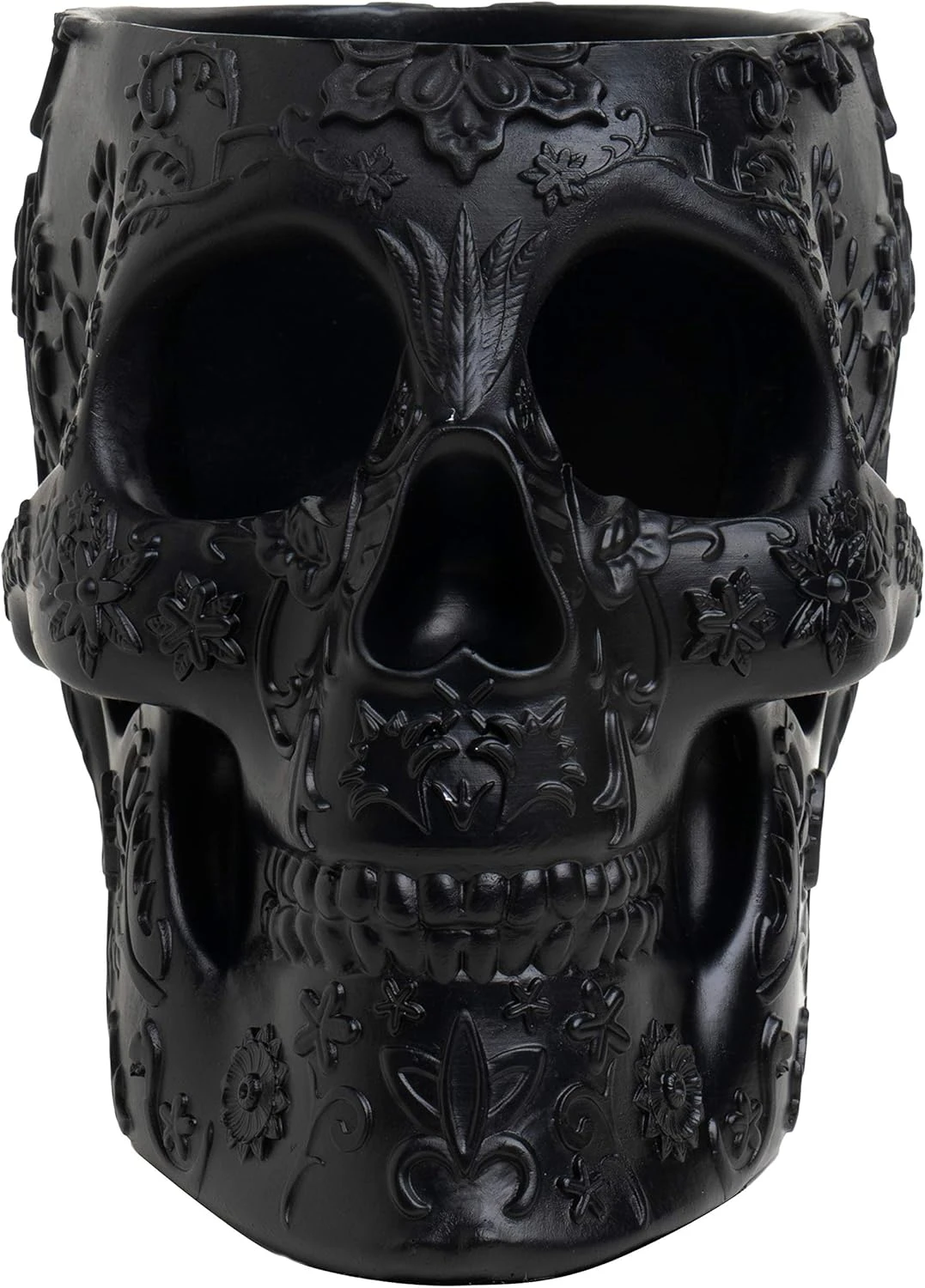 Skull Makeup Brush Holder, Pen Holder, Vanity, Desk, Office Organizer, Stationary, Decor Planter , Candy Bowl , Goth Decorations , Extra Large, Skulls Gothic Skull & Bones Organizer Bathroom (Black) 7 Skull Makeup Brush Holder, Pen Holder, Vanity, Desk, Office Organizer, Stationary, Decor Planter , Candy Bowl , Goth Decorations , Extra Large, Skulls Gothic Skull & Bones Organizer Bathroom (Black) - Image 7
