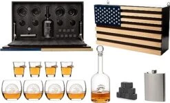 Marine Big Box Wall Decor Murphy With Decanter, 4 Whiskey Glasses, 4 Shot Glasses, Marine Flask, Marine Gifts 8 Marine Big Box Wall Decor Murphy With Decanter, 4 Whiskey Glasses, 4 Shot Glasses, Marine Flask, Marine Gifts -Refined Spirits Store 815 2uIp0FL. AC SX522