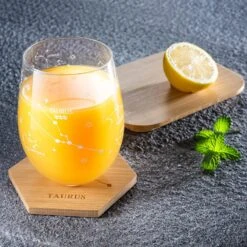 Set Of 2 Zodiac Sign Wine Glasses With 2 Wooden Coasters By The Wine Savant - Astrology Drinking Glass Set With Etched Constellation Tumblers For Juice, Water Home Bar Horoscope Gifts 18oz (Taurus) -Refined Spirits Store 81DcRgQMjqL. AC SL1500