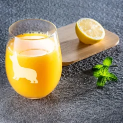 Stemless Wine Glasses Set Of 2 By The Wine Savant - Puppy & Dog Lover Glass Gifts Etched Tumblers For Anniversary, Wedding, Home Bar Gifts (Corgi) -Refined Spirits Store 81LmSPgGlEL. AC SL1500