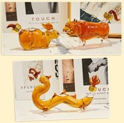 12 Chinese Zodiac Wine & Whiskey Decanter Set | Set Of 12 Miniature Hand Blown Decanters | New Year Table Decoration, Constellation Glassware, Personalized Animal Red Wine Carafe Gift 150 ML -Refined Spirits Store 81MBbRNWRkL. AC SX522