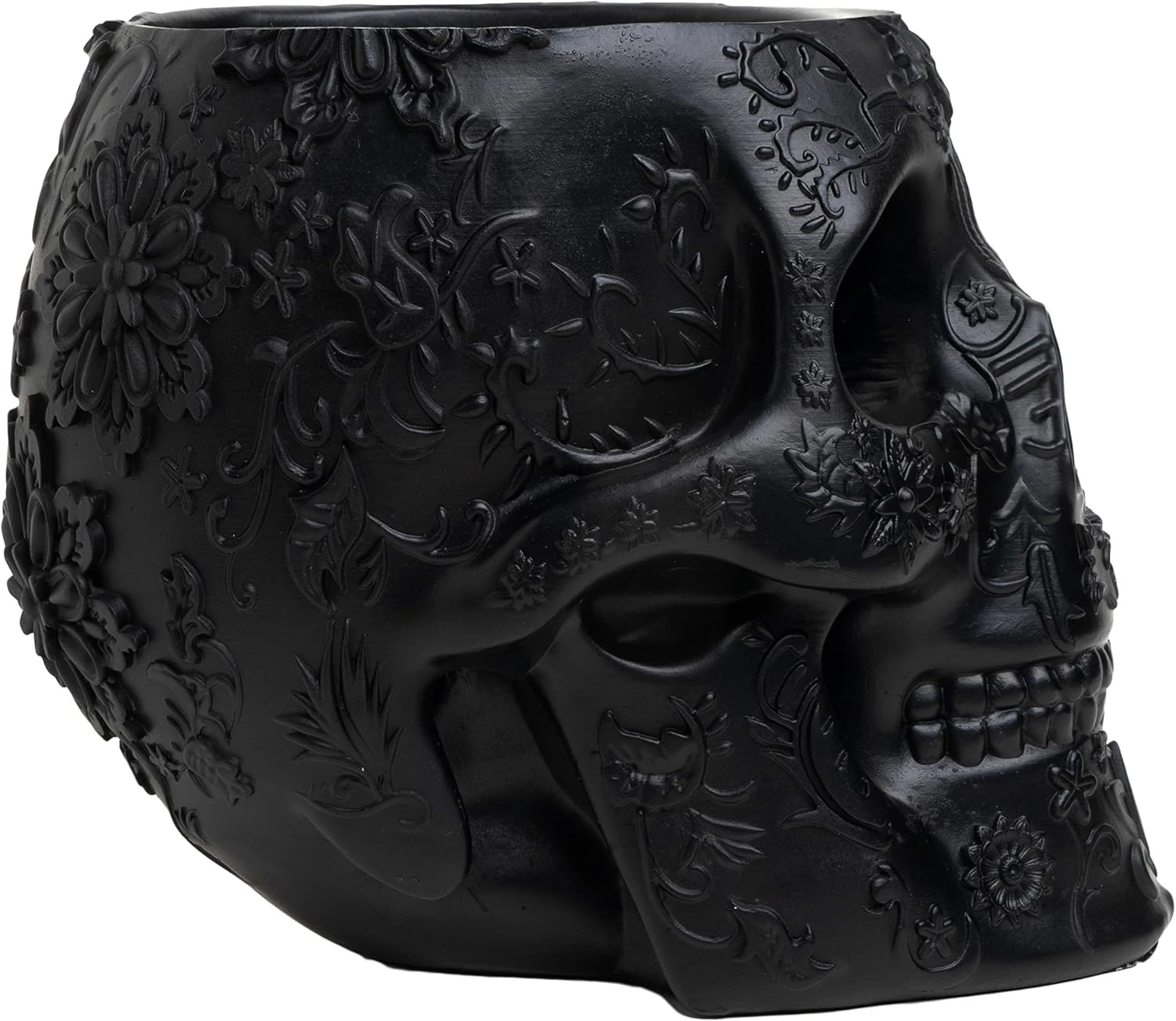 Skull Makeup Brush Holder, Pen Holder, Vanity, Desk, Office Organizer, Stationary, Decor Planter , Candy Bowl , Goth Decorations , Extra Large, Skulls Gothic Skull & Bones Organizer Bathroom (Black) 4 Skull Makeup Brush Holder, Pen Holder, Vanity, Desk, Office Organizer, Stationary, Decor Planter , Candy Bowl , Goth Decorations , Extra Large, Skulls Gothic Skull & Bones Organizer Bathroom (Black) - Image 4