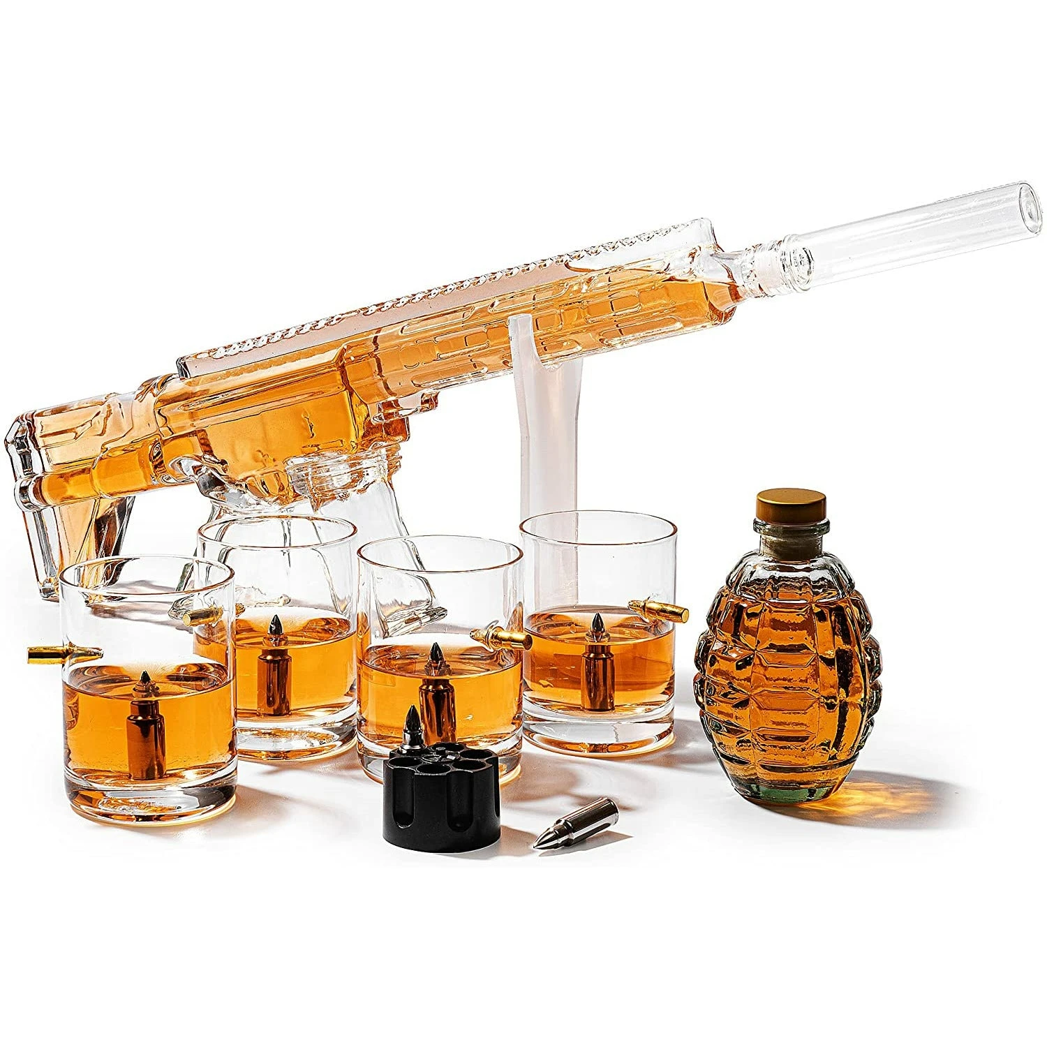 AR15 Whiskey Gun Decanter Flag Set - 1000ml Rifle & Pistol Set - Hanging Storage American Flag Gift Box & Bullet Glasses & Shot Glass, Great Gift For Army, Navy, Marines, Veterans & Gun Enthusiasts 7 AR15 Whiskey Gun Decanter Flag Set - 1000ml Rifle & Pistol Set - Hanging Storage American Flag Gift Box & Bullet Glasses & Shot Glass, Great Gift For Army, Navy, Marines, Veterans & Gun Enthusiasts - Image 7