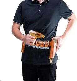 Pistol & Shotglasses Decanter Party Serving Holster Set - Whiskey Gun Decanter & Shot Glass - Pourers & Stopper - 2x 7.7oz Decanters - 6x 2oz Cowboy Boot Shots - Unique Gifts -Refined Spirits Store 81PA8kmBWOL. AC SL1500