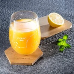 Set Of 2 Zodiac Sign Wine Glasses With 2 Wooden Coasters By The Wine Savant - Astrology Drinking Glass Set With Etched Constellation Tumblers For Juice, Water Home Bar Horoscope Gifts 18oz (Scorpio) -Refined Spirits Store 81R7XftBcTL. AC SL1500