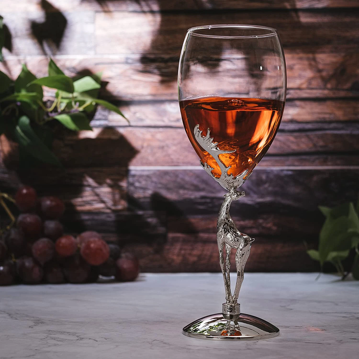 Stag Antler Set Of 2 Wine Glasses 9"H By The Wine Savant, Elegant Wine Glasses Set For Any Home Bar - Luxury Glass Stag Deer Figurine Wine Glasses, Stag Lover Gifts, Nature Lover Gifts (Wine) 4 Stag Antler Set Of 2 Wine Glasses 9"H By The Wine Savant, Elegant Wine Glasses Set For Any Home Bar - Luxury Glass Stag Deer Figurine Wine Glasses, Stag Lover Gifts, Nature Lover Gifts (Wine) - Image 4