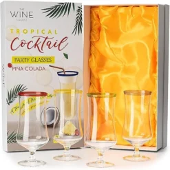 Hurricane Glasses, Large 17oz Pina Colada, Set Of 4 Tropical Cocktail Tall Stemmed Crystal Glassware, Poco Grande Cups, Tulip Shaped For Bar Drinks, Daiquiri, Juice, Bloody Mary, Mai Tai, Cocktails 10 Hurricane Glasses, Large 17oz Pina Colada, Set Of 4 Tropical Cocktail Tall Stemmed Crystal Glassware, Poco Grande Cups, Tulip Shaped For Bar Drinks, Daiquiri, Juice, Bloody Mary, Mai Tai, Cocktails -Refined Spirits Store 81WBXAvg0EL. AC SX522