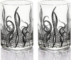 Octopus Tentacle Whiskey Glassware | Set Of 2 | 9 OZ Handmade Craft Beer, Cocktail, Water, Bar Rock Glass - Kraken Tumbler Gift Set, Old Fashioned Rocks Glasses, Antique Design Extraordinary Detail 12 Octopus Tentacle Whiskey Glassware | Set Of 2 | 9 OZ Handmade Craft Beer, Cocktail, Water, Bar Rock Glass - Kraken Tumbler Gift Set, Old Fashioned Rocks Glasses, Antique Design Extraordinary Detail -Refined Spirits Store 81YsHttU2YL. AC SL1500