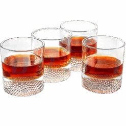 The Wine Savant Golf Ball Whiskey Glasses Set Of 4-8oz Golf Gifts - Unique Whiskey Golf Glasses Set - Golf Gifts For Men & Women - Gifts For Golfers Golf Accessories Golf Ball Glasses (4 Pack)