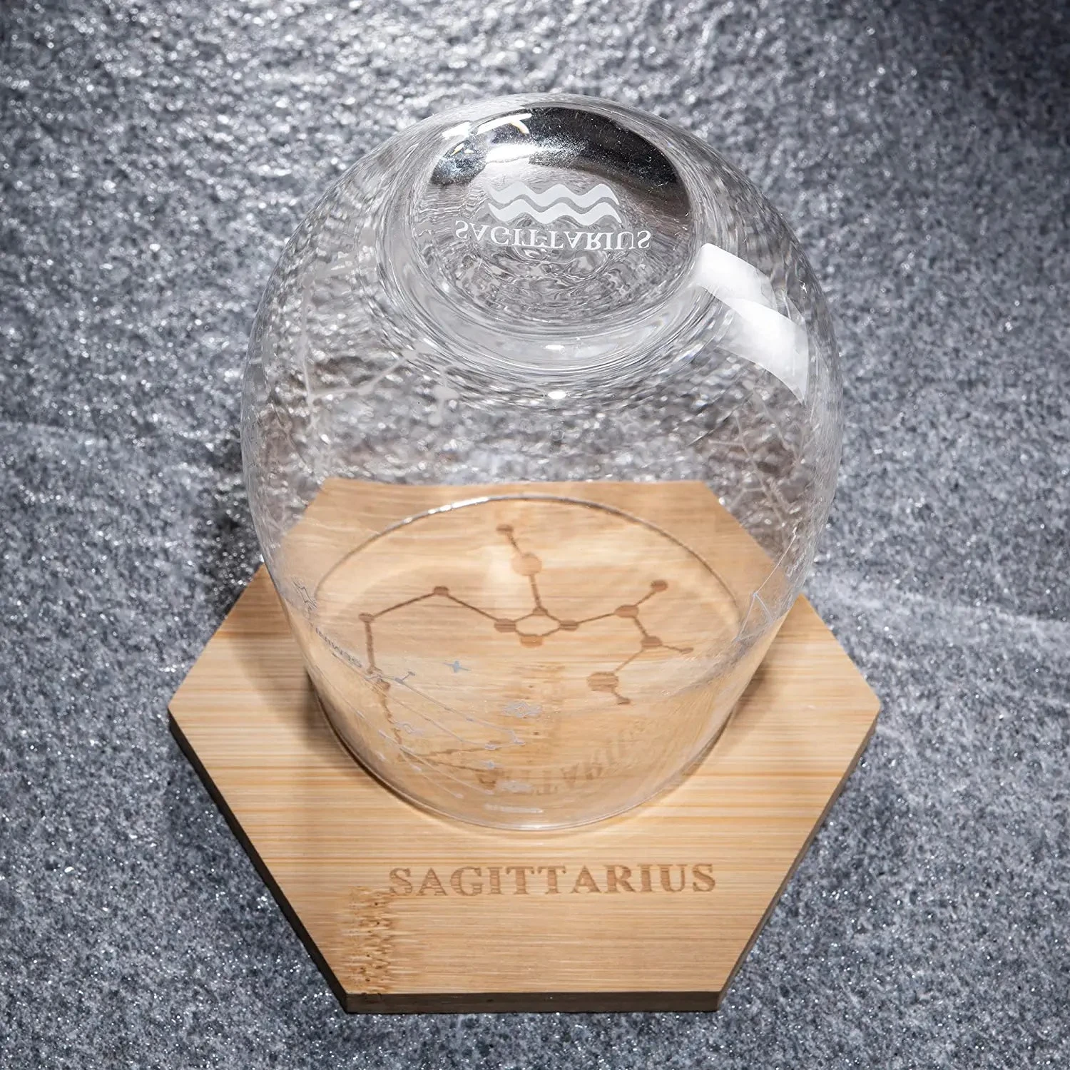 Set Of 2 Zodiac Sign Wine Glasses With 2 Wooden Coasters By The Wine Savant - Astrology Drinking Glass Set With Etched Constellation Tumblers For Juice, Home Bar Horoscope Gifts 18oz (Sagittarius) 4 Set Of 2 Zodiac Sign Wine Glasses With 2 Wooden Coasters By The Wine Savant - Astrology Drinking Glass Set With Etched Constellation Tumblers For Juice, Home Bar Horoscope Gifts 18oz (Sagittarius) - Image 4