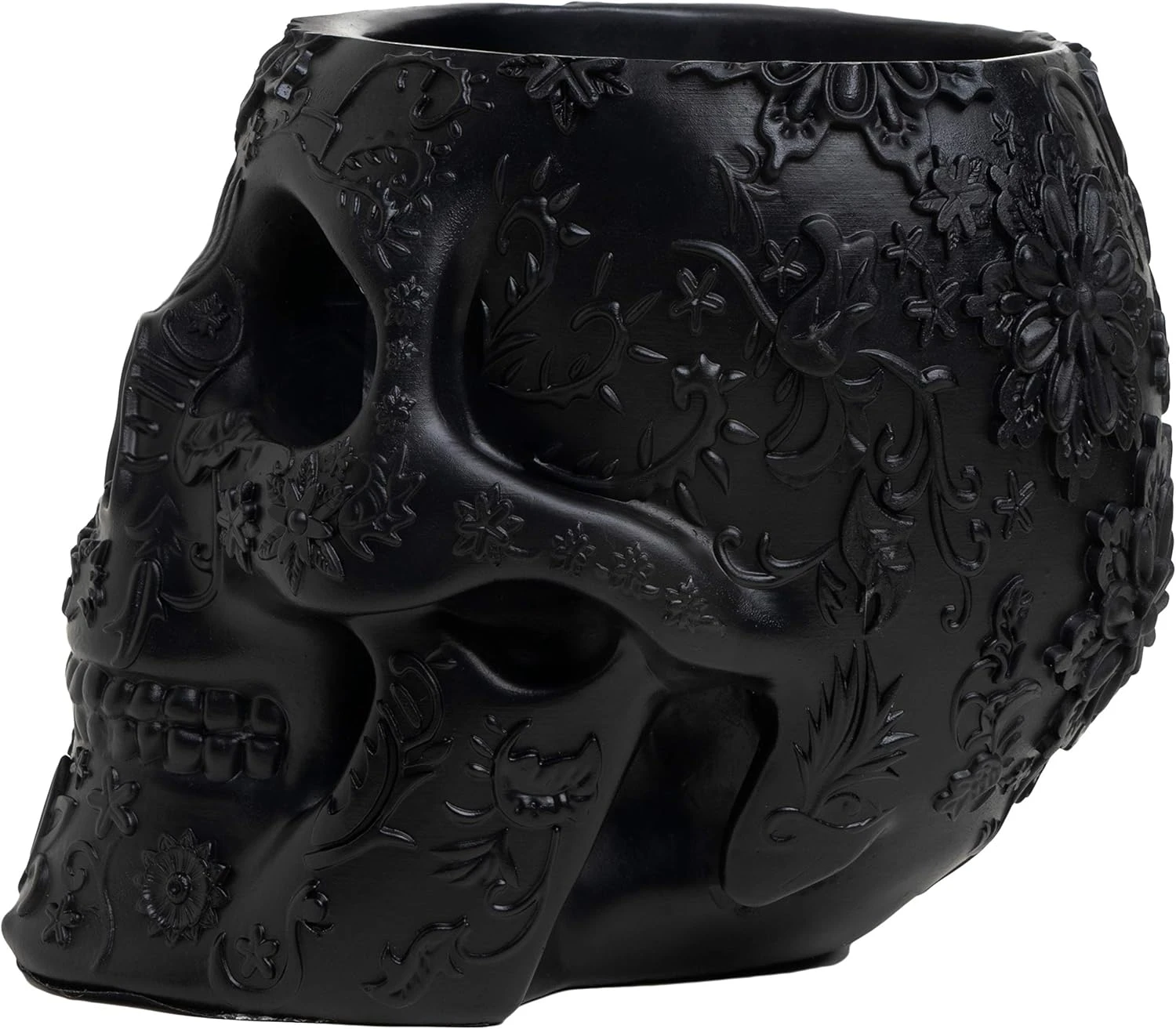Skull Makeup Brush Holder, Pen Holder, Vanity, Desk, Office Organizer, Stationary, Decor Planter , Candy Bowl , Goth Decorations , Extra Large, Skulls Gothic Skull & Bones Organizer Bathroom (Black) 5 Skull Makeup Brush Holder, Pen Holder, Vanity, Desk, Office Organizer, Stationary, Decor Planter , Candy Bowl , Goth Decorations , Extra Large, Skulls Gothic Skull & Bones Organizer Bathroom (Black) - Image 5