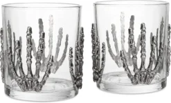 The Wine Savant Skeleton Hand Wine Glass Set Of 2 10 Oz Glasses 5" H, Goth Gifts, Skeleton Gifts, Skeleton Decor, Spooky Glass Gift Set, Goth Decor, Unique Themed Parties 11 The Wine Savant Skeleton Hand Wine Glass Set Of 2 10 Oz Glasses 5" H, Goth Gifts, Skeleton Gifts, Skeleton Decor, Spooky Glass Gift Set, Goth Decor, Unique Themed Parties -Refined Spirits Store 81dVN uAYgL. AC SL1500