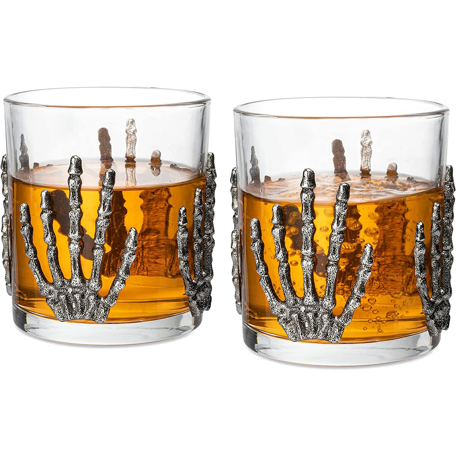 The Wine Savant Skeleton Hand Wine Glass Set Of 2 10 Oz Glasses 5" H, Goth Gifts, Skeleton Gifts, Skeleton Decor, Spooky Glass Gift Set, Goth Decor, Unique Themed Parties 1 The Wine Savant Skeleton Hand Wine Glass Set Of 2 10 Oz Glasses 5" H, Goth Gifts, Skeleton Gifts, Skeleton Decor, Spooky Glass Gift Set, Goth Decor, Unique Themed Parties