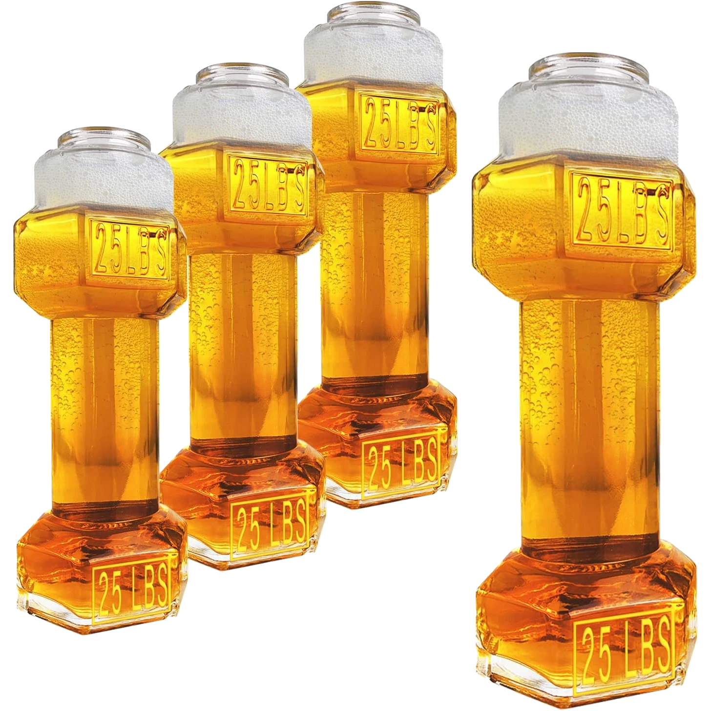 The Wine Savant Set Of 4, Dumbbell Beer & Whiskey Glasses, Giant Lifting Beers 26oz Glass | Large Weightlifting To Scale Funny Beer Mug | For Men & Women Cool Beer Glasses Perfect, Gifts For Dad 1 The Wine Savant Set Of 4, Dumbbell Beer & Whiskey Glasses, Giant Lifting Beers 26oz Glass | Large Weightlifting To Scale Funny Beer Mug | For Men & Women Cool Beer Glasses Perfect, Gifts For Dad