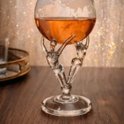 Love Crystal Decanter, For Wine & Whiskey The Wine Savant - 12" Tall - Spirits, Whiskey, Scotch, Bourbon, Cognac And Brandy - 500mL - By The Wine Savant - Lovers Globe Spouse, Partner Gifts -Refined Spirits Store 81mpJu51IwL. AC SL1500