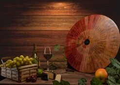 Wine Wheel Handcrafted Wood - For Both Amateurs And Connoisseurs, A Guide To On Tasting, Identifies Primary, Secondary & Tertiary Flavors, As Well As Colors - Use As Is, Decor Or Cheeseboard (Glossy) -Refined Spirits Store 81qzeyjsopL. AC SX522