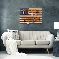 2 Gun Whiskey Decanters Set AR15 And AK47 Gun Decanter 1000ml American Flag Wall Rack By The Wine Savant - Veteran Gifts, Gun Lover Gifts, Tik Tok Gun Decanter, Military Gifts -Refined Spirits Store 81rLXDNW9bL. AC SL1500