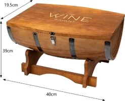 Large Display Whiskey & Wine Decanter With Antique Ship - Handcrafted Wood Barrel Storage - Wine Savant Decanters Gifts Set With 2 Glasses, & Drink Chiller Stones For Your Bar - 16" X 8" X 15" -Refined Spirits Store 81x8yg X3wL. AC SL1500