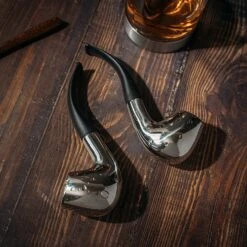 Pipe Whiskey Chillers, Gentlemen Pipe Set Of 2 By The Wine Savant - Stainless Steel Whiskey Stones, Rocks For Scotch, Bourbon, Brandy, Home Bar Decor Gifts Accessories, Birthdays, Bachelor Parties -Refined Spirits Store 81zgtBnRlpL. SL1500