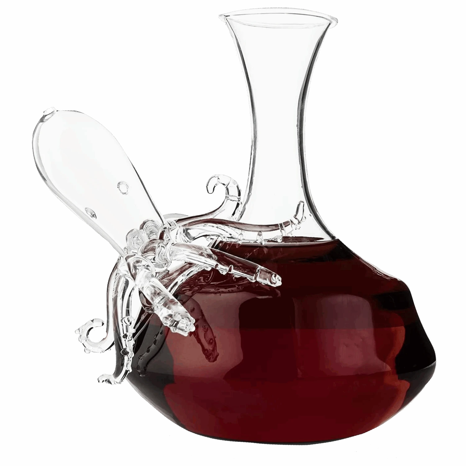 Octopus Tentacle Glass Decanter Handcrafted Decorative For Wine Or Whiskey Antique Bronze Finish Statue And Glass Decanter Set 1000 Ml, Extraordinary Detail, Kraken Sea - The Wine Savant 1 Octopus Tentacle Glass Decanter Handcrafted Decorative For Wine Or Whiskey Antique Bronze Finish Statue And Glass Decanter Set 1000 Ml, Extraordinary Detail, Kraken Sea - The Wine Savant