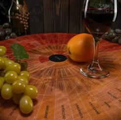 Wine Wheel Handcrafted Wood - For Both Amateurs And Connoisseurs, A Guide To On Tasting, Identifies Primary, Secondary & Tertiary Flavors, As Well As Colors - Use As Is, Decor Or Cheeseboard (Glossy) -Refined Spirits Store 91I3Ce3 lvL. AC SX522