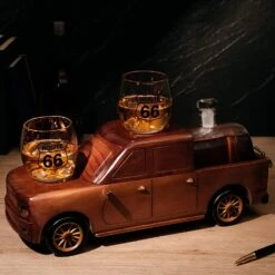 Pickup Truck Wine & Whiskey Decanter -500 Ml & Two 12 Oz Route 66 Glasses The Wine Savant - Alaska Gifts, Dad Driver Trucker Gifts, Truck, Truck Decor, Gifts For Car Enthusiasts -Refined Spirits Store 91YowaA8aJL. AC SL1500
