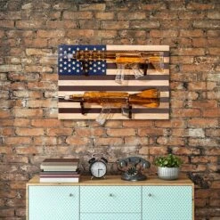 2 Gun Whiskey Decanters Set AR15 And AK47 Gun Decanter 1000ml American Flag Wall Rack By The Wine Savant - Veteran Gifts, Gun Lover Gifts, Tik Tok Gun Decanter, Military Gifts -Refined Spirits Store 91cznY7sG6L. AC SL1500