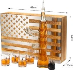 Gun Whiskey Decanter Set By The Wine Savant - SKF1801 Whiskey Gun Decanter 8 Bullet Whiskey Chillers - Military Gifts, Veteran Gifts, Law Enforcement Gifts, Home Bar Gifts, Drinking Accessories -Refined Spirits Store 91itEYZYWlL. AC SL1500