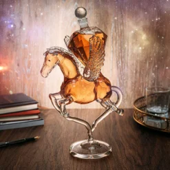Pegasus Diamond Crystal Decanter, For Wine & Whiskey - The Wine Savant - 12" Tall Dazzling Crystalline - For Wine, Spirits, Scotch, Bourbon, Cognac And Brandy - 500mL - Pegasus Horse Winged Diamonds -Refined Spirits Store 91pz2Zgwq5L. AC SL1500