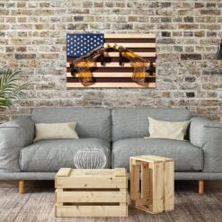 Pistol Whiskey Decanter Set Of 2 300ml On American Flag Wall Rack By The Wine Savant - Tik Tok Gun Decanter, Veteran Gifts, Military Gifts, Home Bar Gifts, Law Enforcement Gifts -Refined Spirits Store A1kmmV f2wL. AC SL1500