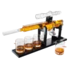 Whiskey Decanter Set - AR Limited Edition, Wooden Silencer Stopper - 800 Ml & 4 12oz Bullet Glasses - Unique Gift - Drinking Party Accessory, Gun Liquor Decanter, Tik Tok Gun Decanter Mens Birthday