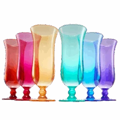 Unbreakable Color Hurricane Glasses | Set Of 6 | 100% Tritan Drinkware, 14 Oz Acrylic Dishwasher Safe Shatterproof BPA-free Plastic, Reusable Pina Colada, Cocktail Margarita Tropical Party Drinkware