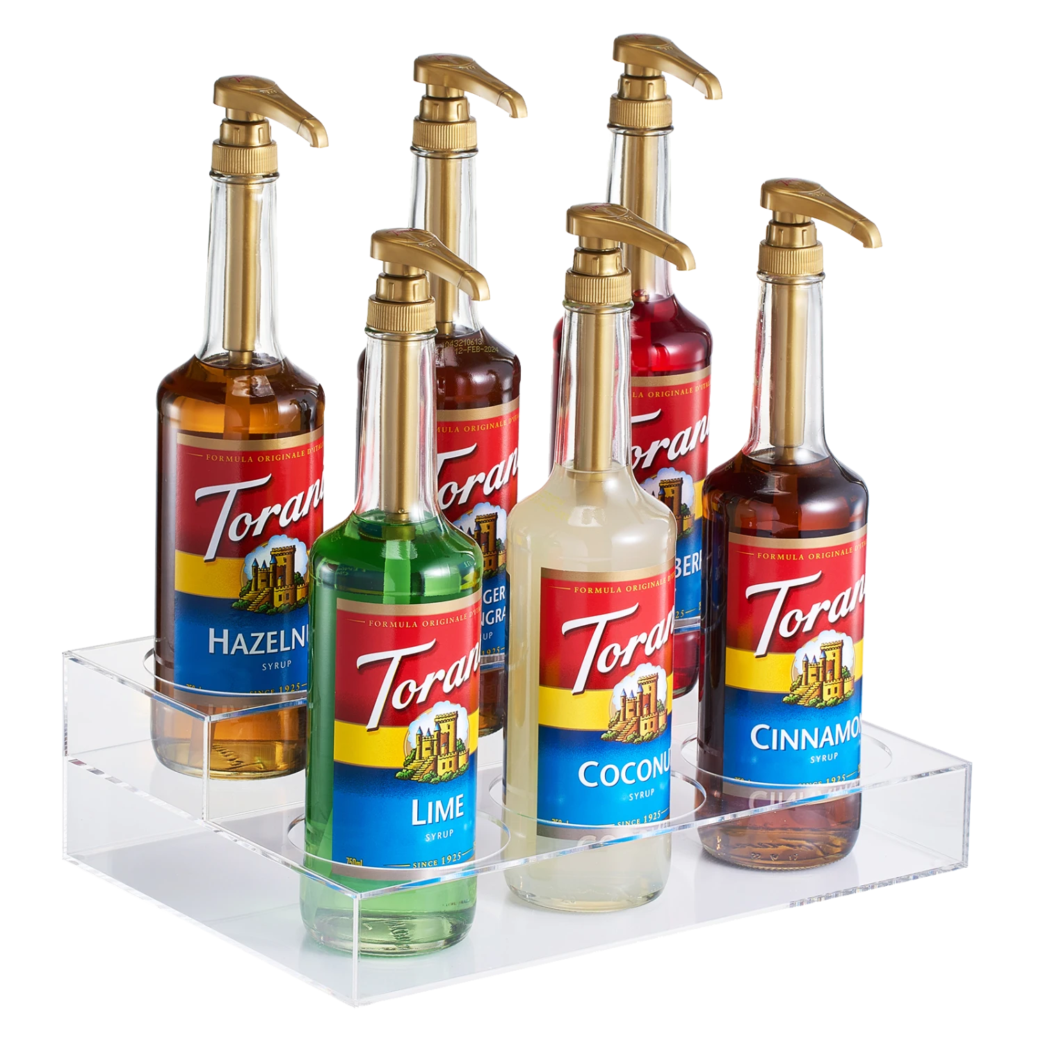 Acrylic Bottle Holder, Coffee Syrup Rack Display Case | 2-Tiered 6 Bottle | Wine Bar Bottle Rack, Clear Shelf Rack For Kitchen, Countertop, Fridge Pantry Storage Organizer - Wine, Soda, Cans, Liquor 1 Acrylic Bottle Holder, Coffee Syrup Rack Display Case | 2-Tiered 6 Bottle | Wine Bar Bottle Rack, Clear Shelf Rack For Kitchen, Countertop, Fridge Pantry Storage Organizer - Wine, Soda, Cans, Liquor