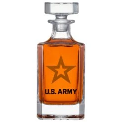 Army Whiskey Decanter Gift Set | 730mL Decanter 2 Whiskey Glass | Military Gifts For Loved Ones Serving For Our Country - Army, Navy, Airforce - Father's Day, Birthday, Housewarming - Men, Dad, Him 8 Army Whiskey Decanter Gift Set | 730mL Decanter 2 Whiskey Glass | Military Gifts For Loved Ones Serving For Our Country - Army, Navy, Airforce - Father's Day, Birthday, Housewarming - Men, Dad, Him -Refined Spirits Store ArmyDecanterSet2 1