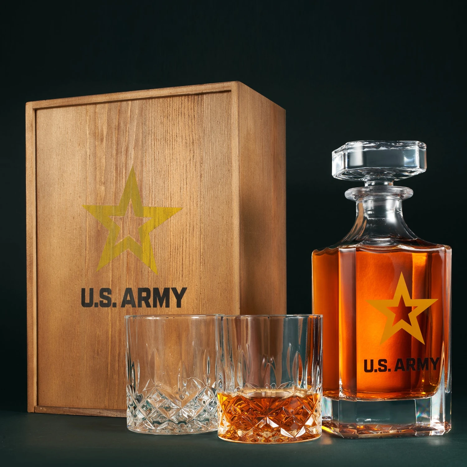 Army Whiskey Decanter Gift Set | 730mL Decanter 2 Whiskey Glass | Military Gifts For Loved Ones Serving For Our Country - Army, Navy, Airforce - Father's Day, Birthday, Housewarming - Men, Dad, Him 4 Army Whiskey Decanter Gift Set | 730mL Decanter 2 Whiskey Glass | Military Gifts For Loved Ones Serving For Our Country - Army, Navy, Airforce - Father's Day, Birthday, Housewarming - Men, Dad, Him - Image 4