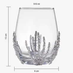 Stemless Skeleton Wine Glass | SINGLE | 17oz Halloween Skeleton Glasses 5" H, Goth Gifts, Skeleton Gifts, Skeleton Decor, Spooky Wine Gift Set, Perfect For Halloween Themed Parties 8 Stemless Skeleton Wine Glass | SINGLE | 17oz Halloween Skeleton Glasses 5" H, Goth Gifts, Skeleton Gifts, Skeleton Decor, Spooky Wine Gift Set, Perfect For Halloween Themed Parties -Refined Spirits Store B0C823X4C4 1