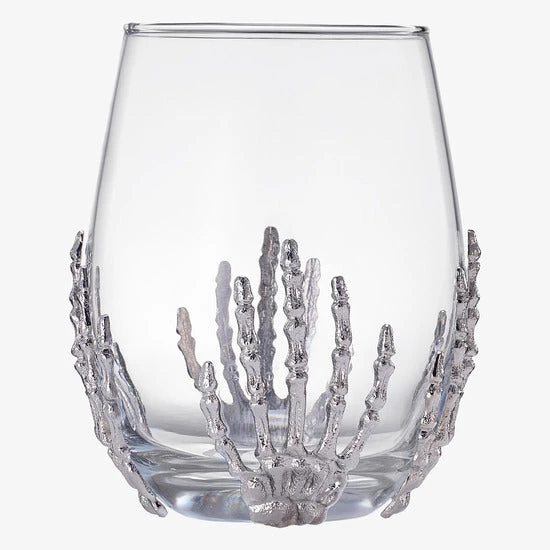 Stemless Skeleton Wine Glass | SINGLE | 17oz Halloween Skeleton Glasses 5" H, Goth Gifts, Skeleton Gifts, Skeleton Decor, Spooky Wine Gift Set, Perfect For Halloween Themed Parties 5 Stemless Skeleton Wine Glass | SINGLE | 17oz Halloween Skeleton Glasses 5" H, Goth Gifts, Skeleton Gifts, Skeleton Decor, Spooky Wine Gift Set, Perfect For Halloween Themed Parties - Image 5
