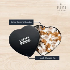 Valentines Day Gift Scotch Whiskey Caramels - Heart Tin - Him & Her, Premium Salted Caramel, Valentine Chocolate Candy Dapper Delights Gourmet Collection, Love Basket For Men, Boyfriend, Husband, Dad -Refined Spirits Store B0CYDR8L9X 4