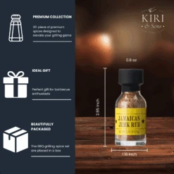 Smokehouse BBQ Gourmet Grilling Spice Set | 20-Set | Glass Bottle Seasonings, Grill Seasoning Flavors Include Caribbean, Jamaican Jerk, Jalapeno Rub, Montreal, Cajun Chili Garlic & More -Refined Spirits Store B0D8JQK3H4 3