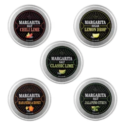 5-Pack Premium Margarita & Cocktail Flavored Salt Rimmer, Variety Set 3.5oz - Chili Lime, Lemon Drop Sugar, Lime, Habanero & Honey, Jalapeno Citrus - No Silicon Dioxide, Easy Screw-On Lid 14 5-Pack Premium Margarita & Cocktail Flavored Salt Rimmer, Variety Set 3.5oz - Chili Lime, Lemon Drop Sugar, Lime, Habanero & Honey, Jalapeno Citrus - No Silicon Dioxide, Easy Screw-On Lid -Refined Spirits Store CocktailSaltRimSetof5 4