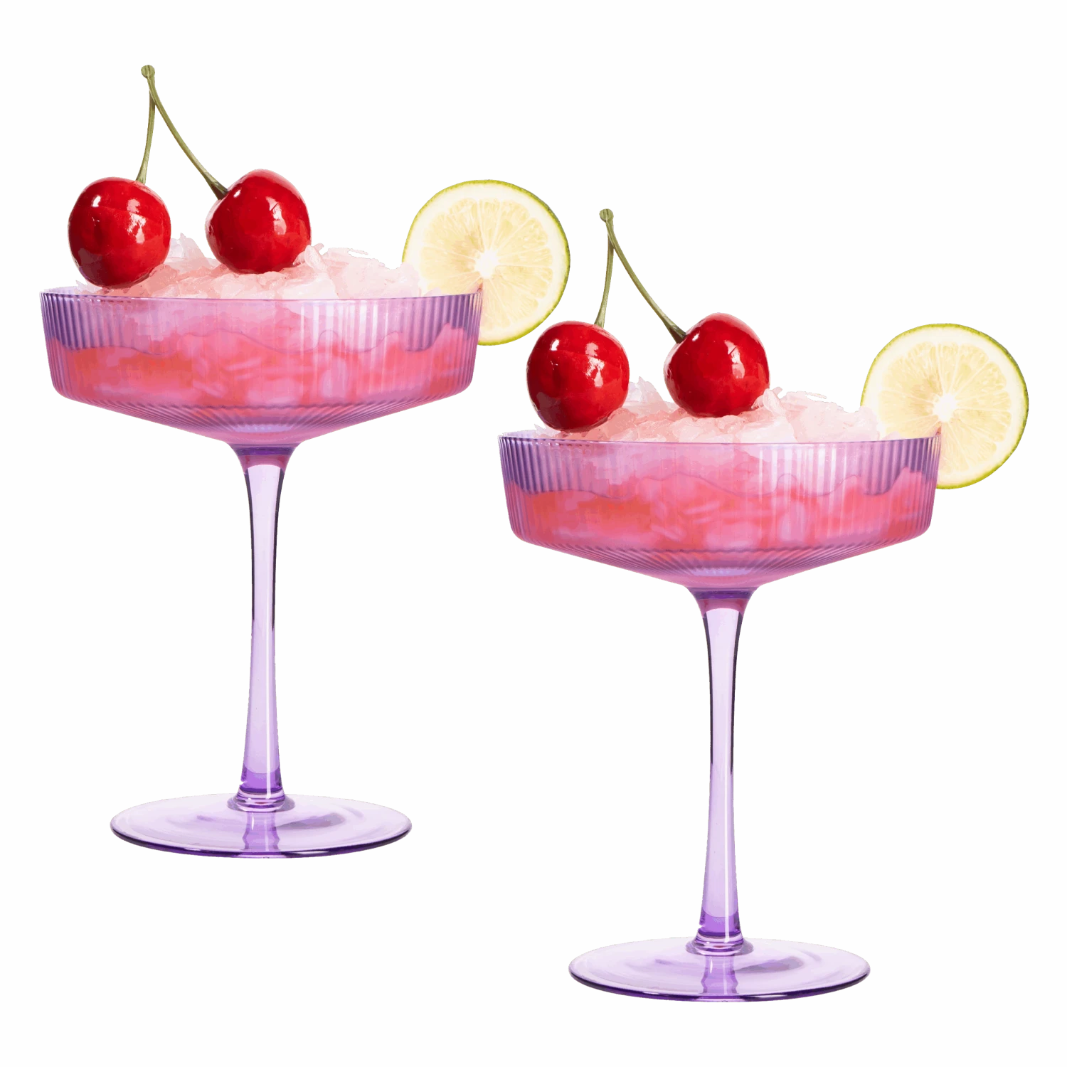 Ribbed Coupe Cocktail Glasses 8 Oz | Set Of 2 | Classic Manhattan Glasses For Cocktails, Champagne Coupe, Ripple Coupe Glasses, Art Deco Gatsby Vintage, Crystal With Stems (Lavender, Set Of 2) 1 Ribbed Coupe Cocktail Glasses 8 Oz | Set Of 2 | Classic Manhattan Glasses For Cocktails, Champagne Coupe, Ripple Coupe Glasses, Art Deco Gatsby Vintage, Crystal With Stems (Lavender, Set Of 2)