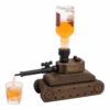 Tank Handcrafted Liquor Dispenser - The Wine Savant - Industrial Pipe Mahogany Wood Whiskey Decanter - Bar Accessories For Home Gifts For Him, Veteran's Day, Military Appreciation, Home Bar Gift