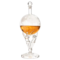 Love Crystal Decanter, For Wine & Whiskey The Wine Savant - 12" Tall - Spirits, Whiskey, Scotch, Bourbon, Cognac And Brandy - 500mL - By The Wine Savant - Lovers Globe Spouse, Partner Gifts