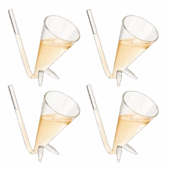 Champagne Shooter - Chug Flutes Guzzler Glasses Unique Gifts For Bachelorette Party Favors & White Elephant Gifts, Drinking Games, Self Standing - Prosecco & More Bong Style, Reusable Acrylic 4pk