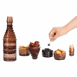 Essential Stacking Bowls & Drinking Glasses, 5 Tier, For All Sorts Of Dishes & Toothpicks, Fruits, Cheese, Meats & More! Appetizer Dish Set Nesting Bowls, Stacked To Form A Decorative Bottle Of Wine